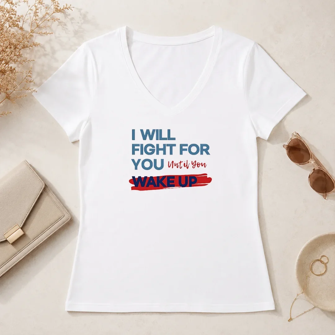 Funny Hot I Will Fight For You Until You Wake Up Political Movement V Neck Shirt Funny Hot I Will Fight For You Until You Wake Up Political Movement V-Neck Shirt
