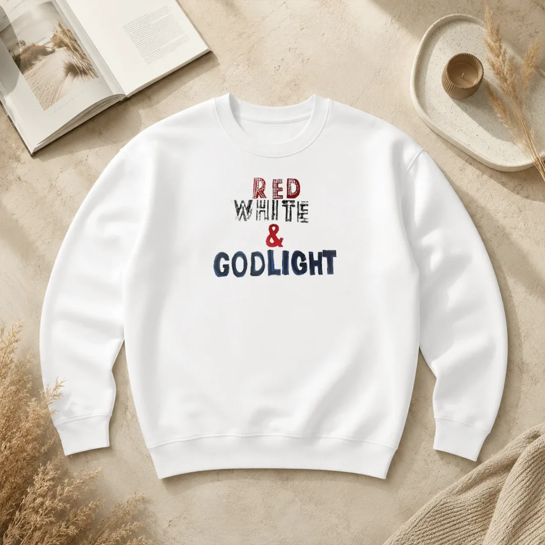Funny Hot Red White And Godlight Patriotic Sweater Funny Hot Red White And Godlight Patriotic Sweater