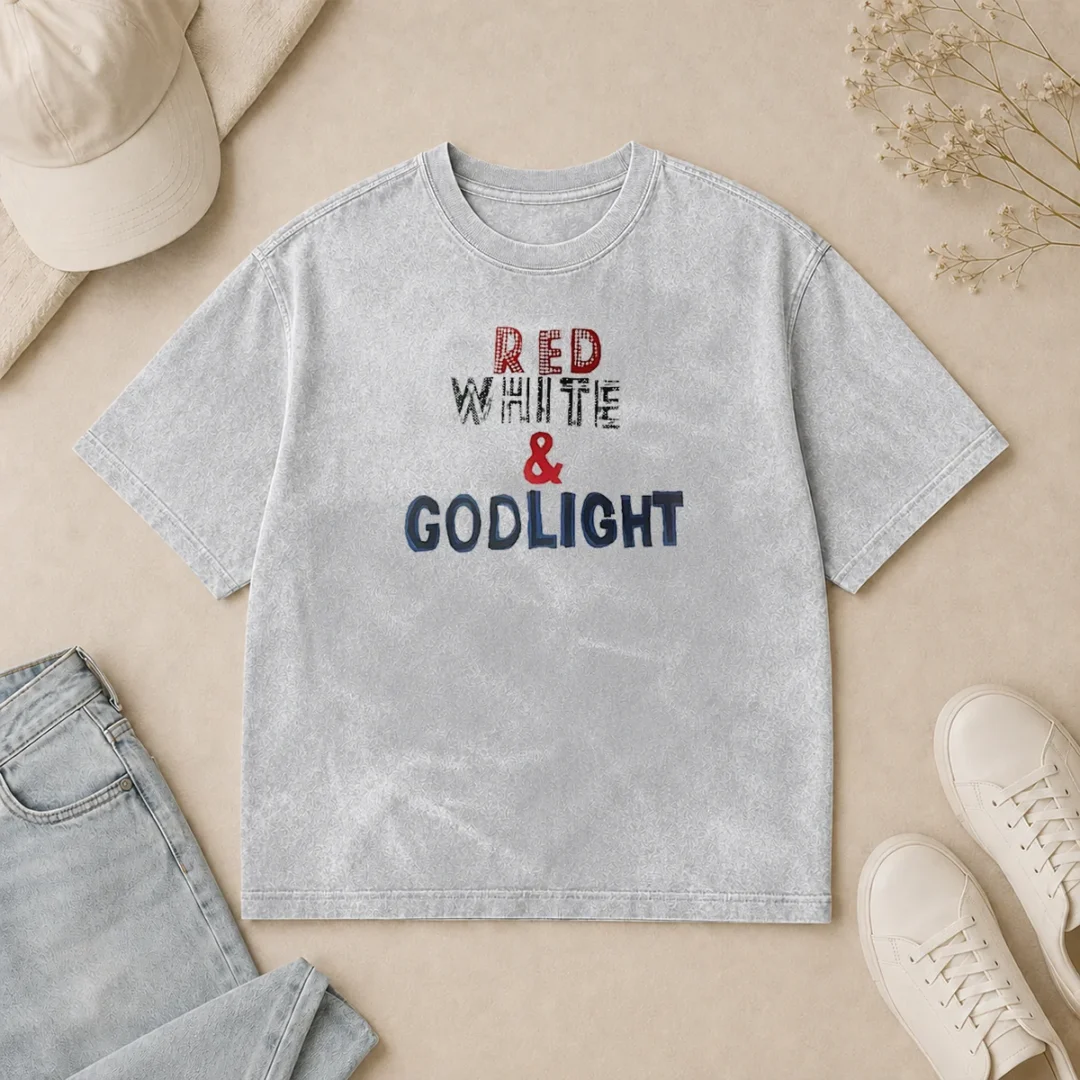 Funny Hot Red White And Godlight Patriotic Washed T Shirt Funny Hot Red White And Godlight Patriotic Washed T-Shirt