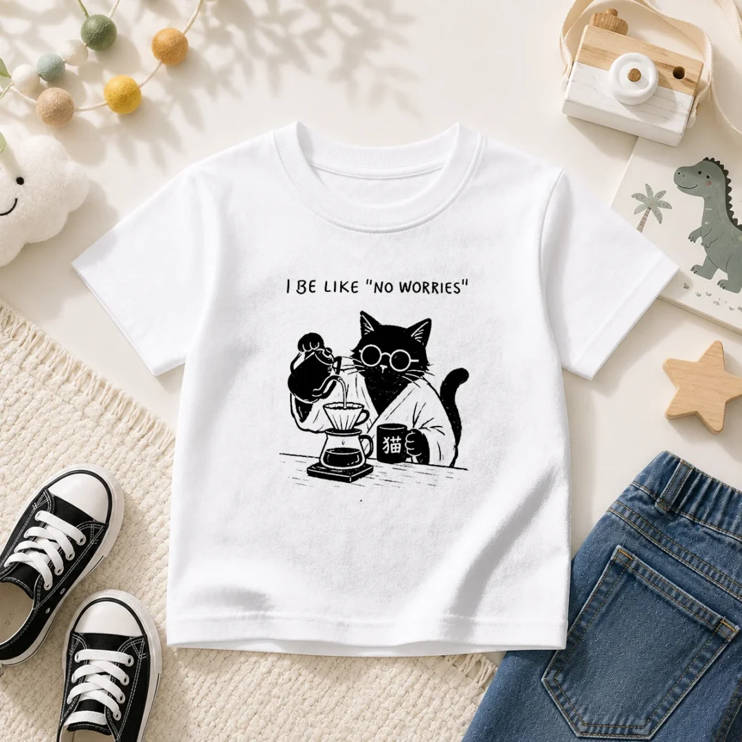 funny-i-be-like-no-worries-then-worries-black-cat-coffee-lover-kids-t-shirt-kid-t-shirt Funny I Be Like No Worries Then Worries Black Cat Coffee Lover Kids T-Shirt