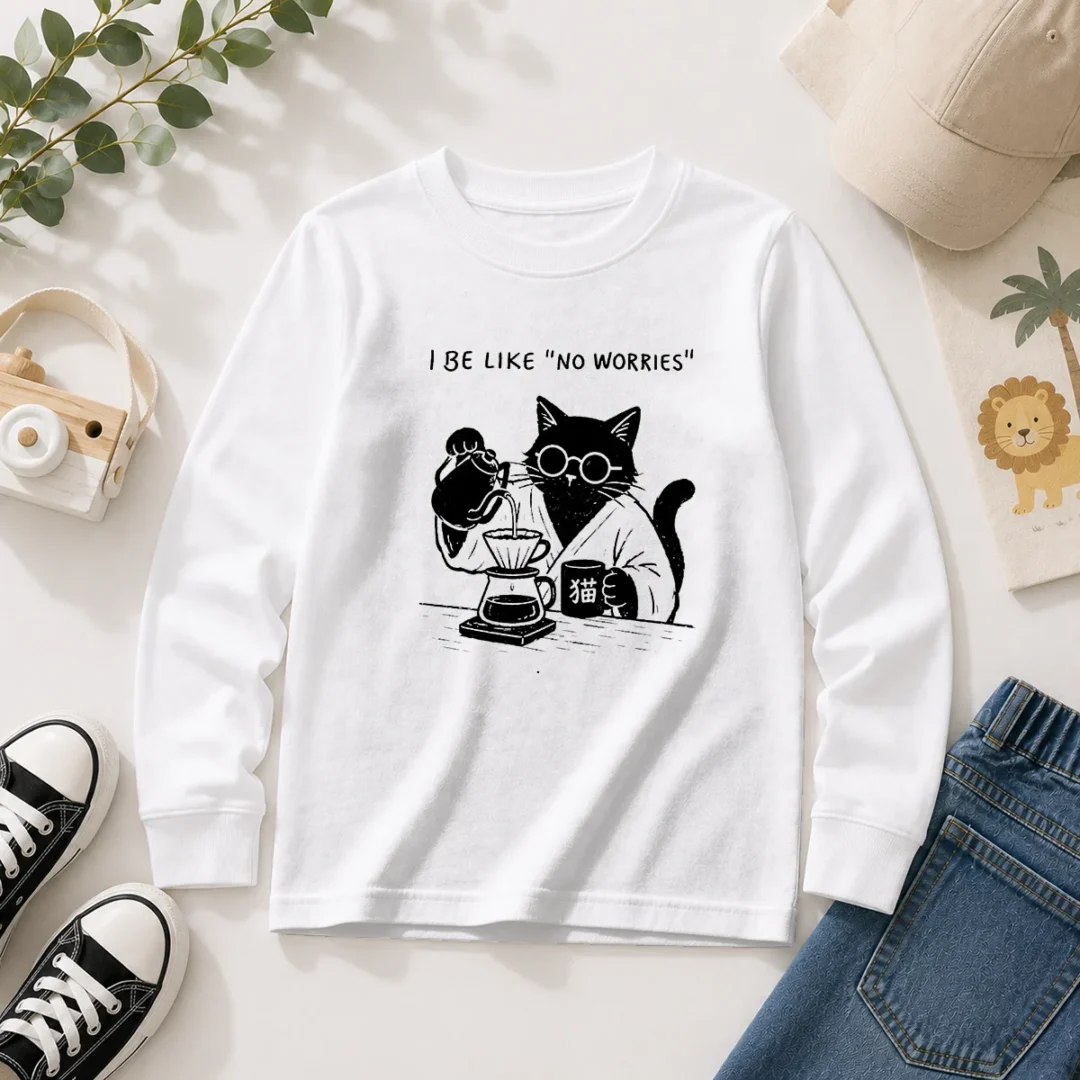 funny-i-be-like-no-worries-then-worries-black-cat-coffee-lover-long-sleeve-shirt Funny I Be Like No Worries Then Worries Black Cat Coffee Lover Long Sleeve Shirt