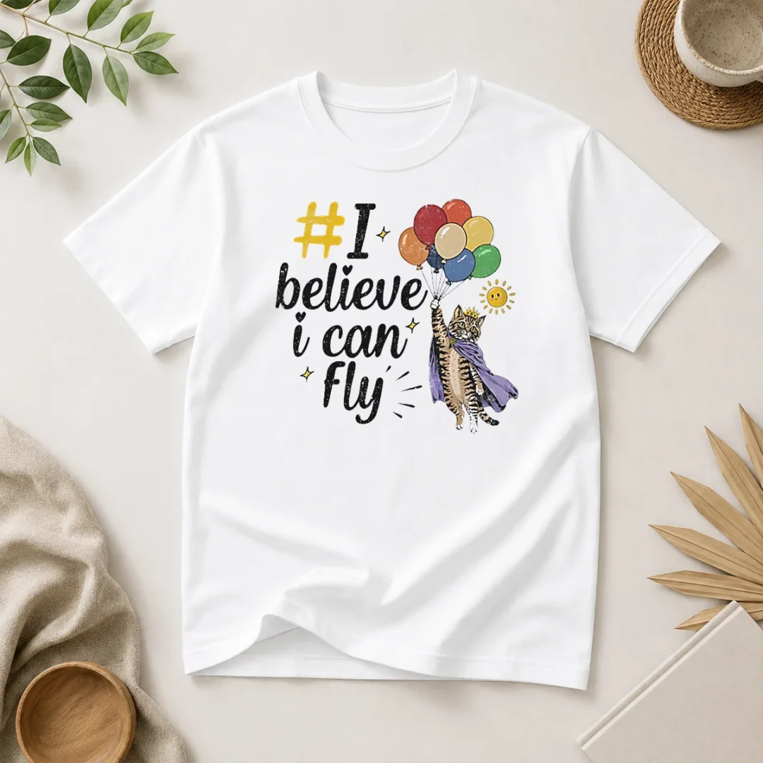 funny-i-believe-i-can-fly-cat-balloons-t-shirt-1 Funny I Believe I Can Fly Cat Balloons