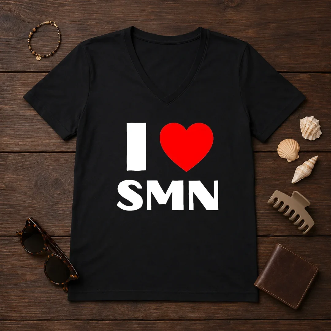 funny-i-love-smn-v-neck-shirt Funny I Love SMN V-Neck Shirt