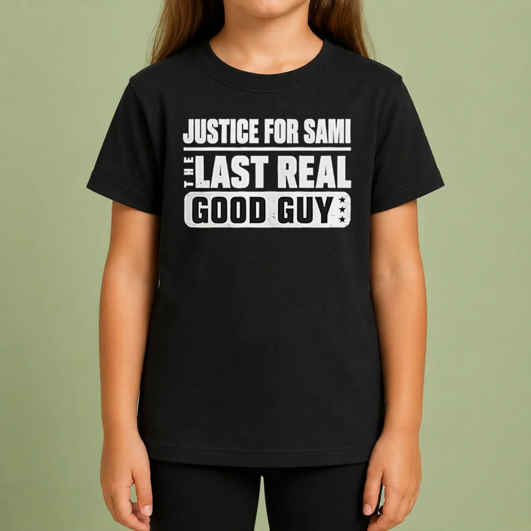 Funny Justice For Sami The Last Real Good Guy Text Kids T Shirt Funny Justice For Sami The Last Real Good Guy Text Kids T-Shirt