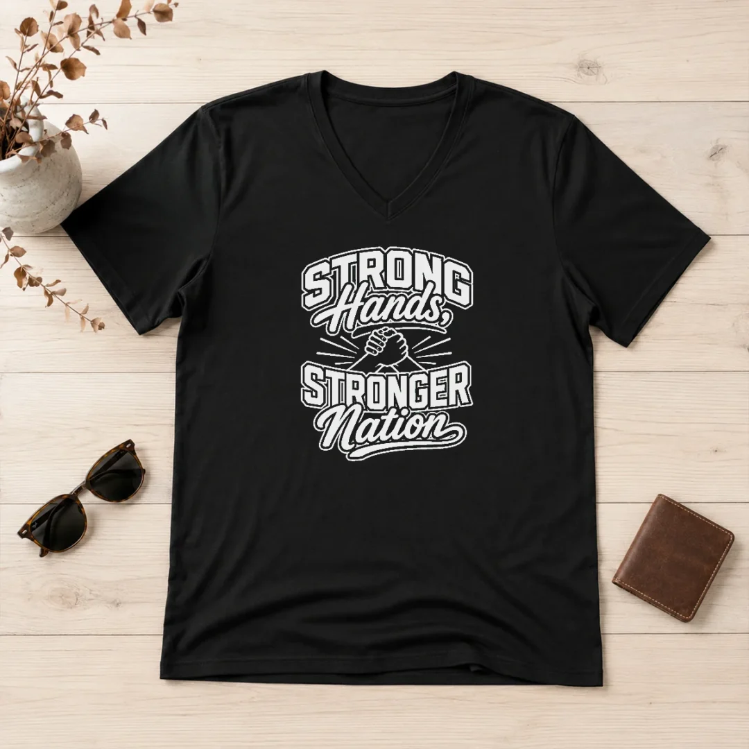 funny-labour-day-strong-hands-stronger-nation-line-art-v-neck-shirt Funny Labour Day Strong Hands Stronger Nation Line Art V-Neck Shirt