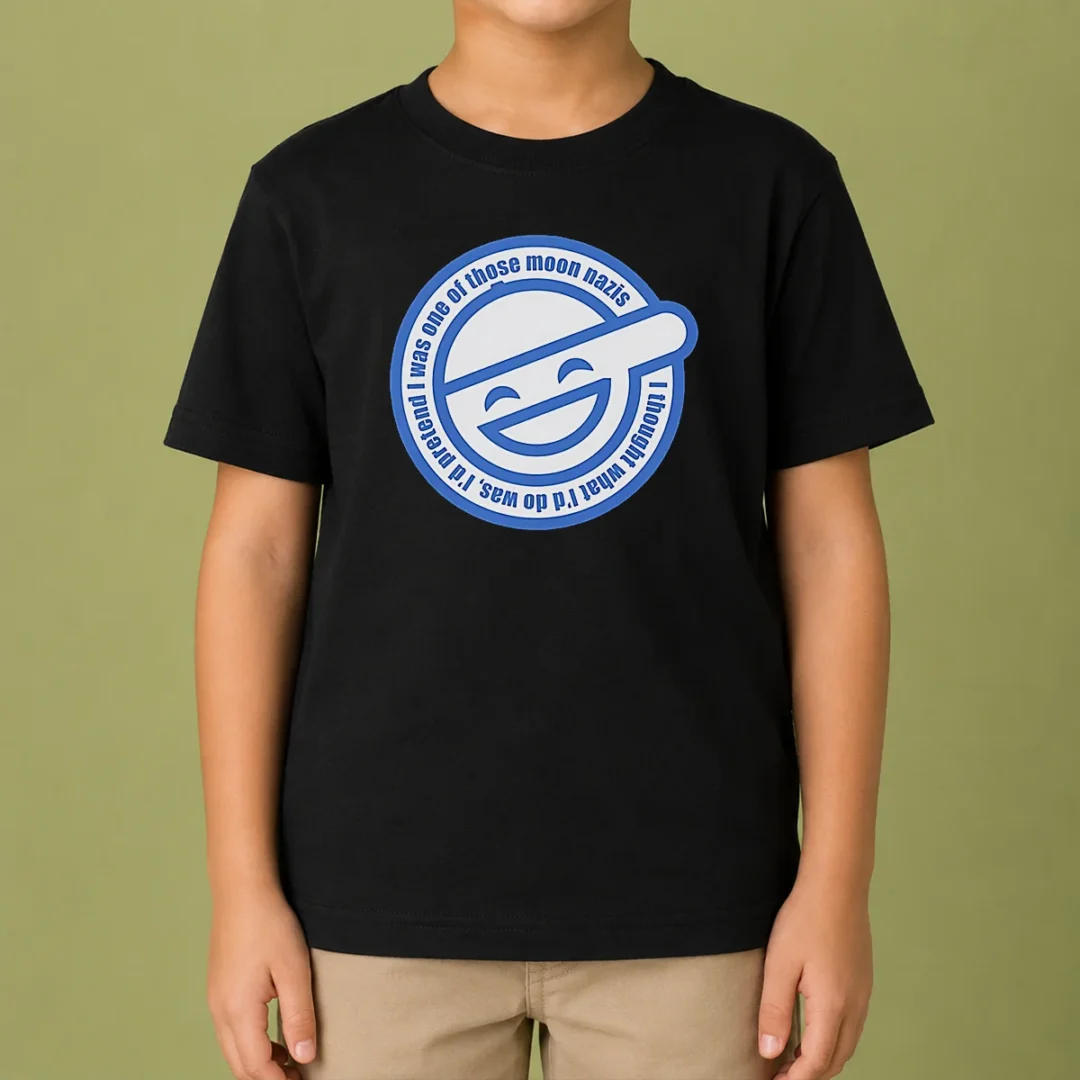 funny-laughing-man-ghost-in-the-shell-i-was-one-of-those-moon-nazis-i-thought-what-i-d-do-was-kids-t-shirt Funny Laughing Man Ghost In The Shell I Was One Of Those Moon Nazis I Thought What I'D Do Was kids t shirt with bold graphic print