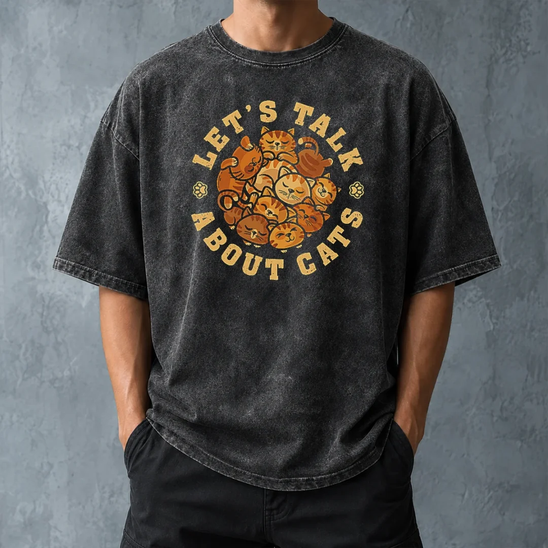 funny-lets-talk-about-cats-washed-t-shirt-washed-tshirt Funny Lets Talk About Cats Washed T-Shirt