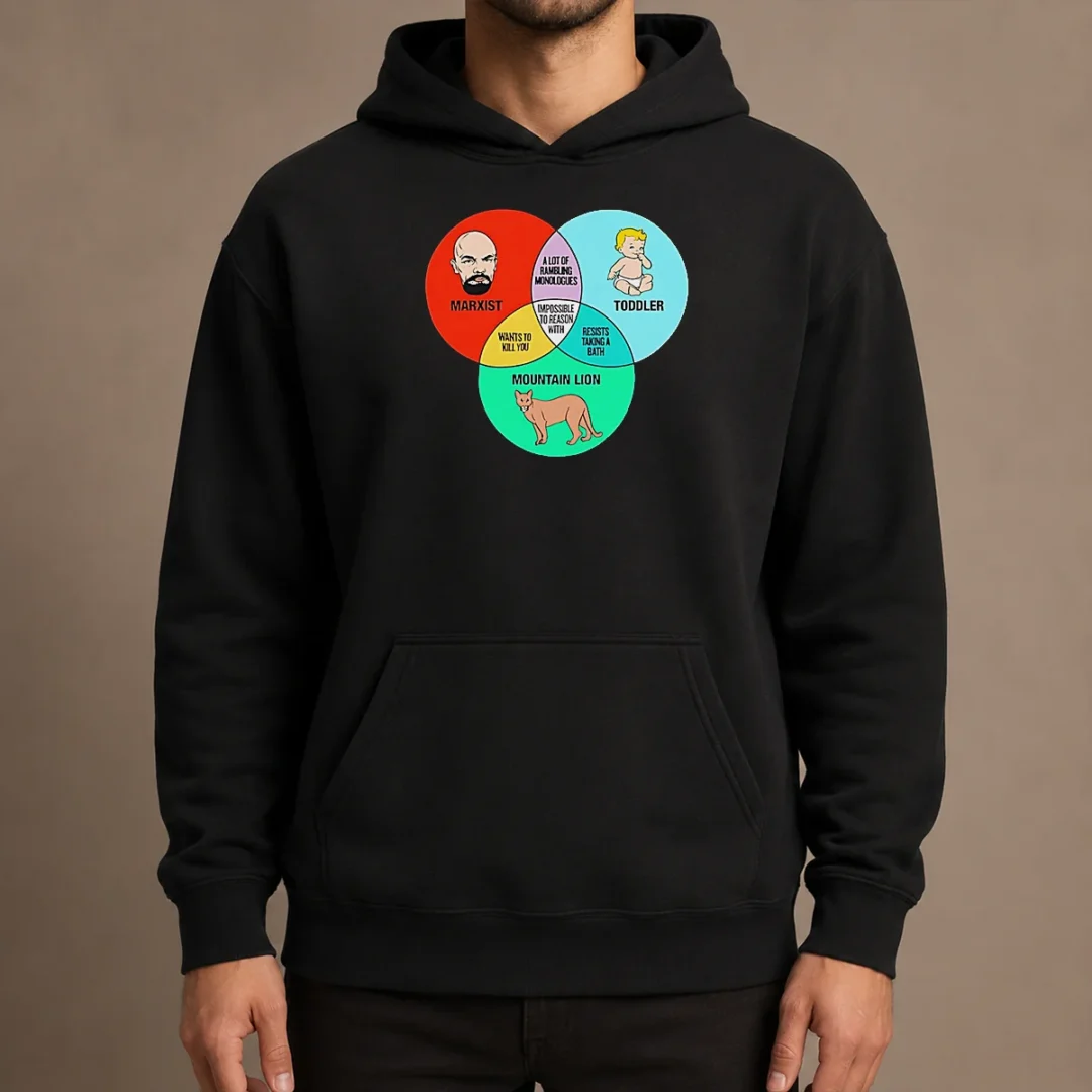 funny-marxist-toddler-and-mountain-lion-venn-diagram-impossible-to-reason-with-hoodie Funny Marxist Toddler And Mountain Lion Venn Diagram Impossible To Reason With Hoodie