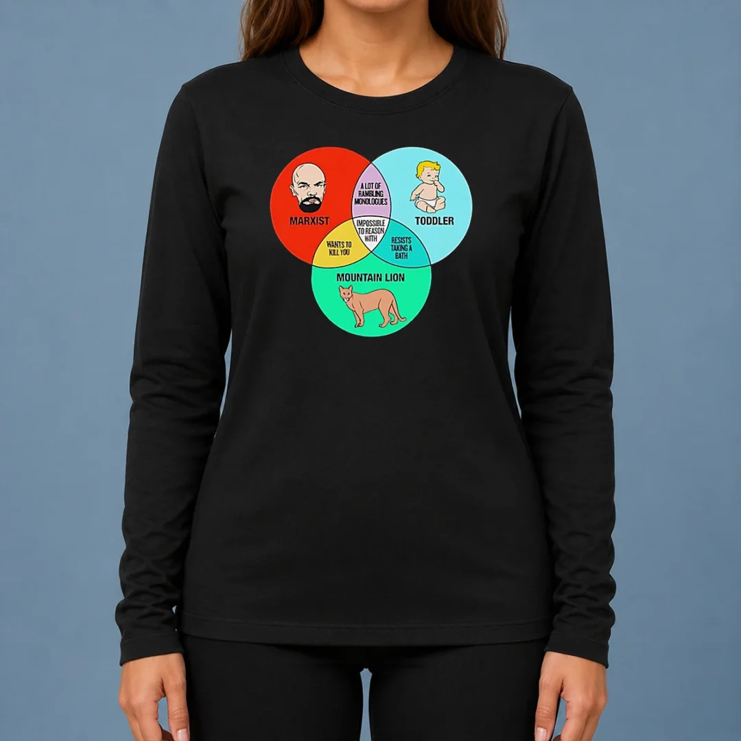 funny-marxist-toddler-and-mountain-lion-venn-diagram-impossible-to-reason-with-long-sleeve Funny Marxist Toddler And Mountain Lion Venn Diagram Impossible To Reason With long sleeve shirt with graphic print