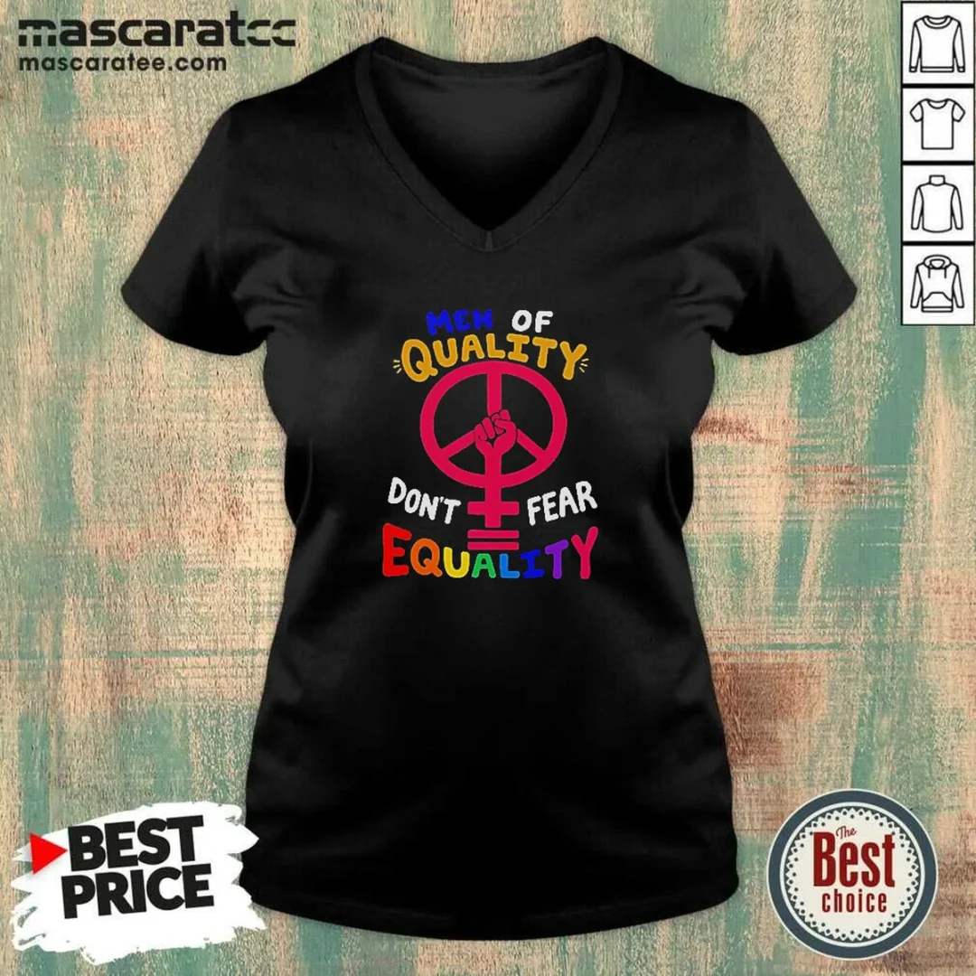 funny-men-of-quality-don-t-fear-equality-peace-v-neck-shirt-v-neck-optimized Funny Men Of Quality Don'T Fear Equality Peace V Neck Shirt v neck optimized in dark color, front view
