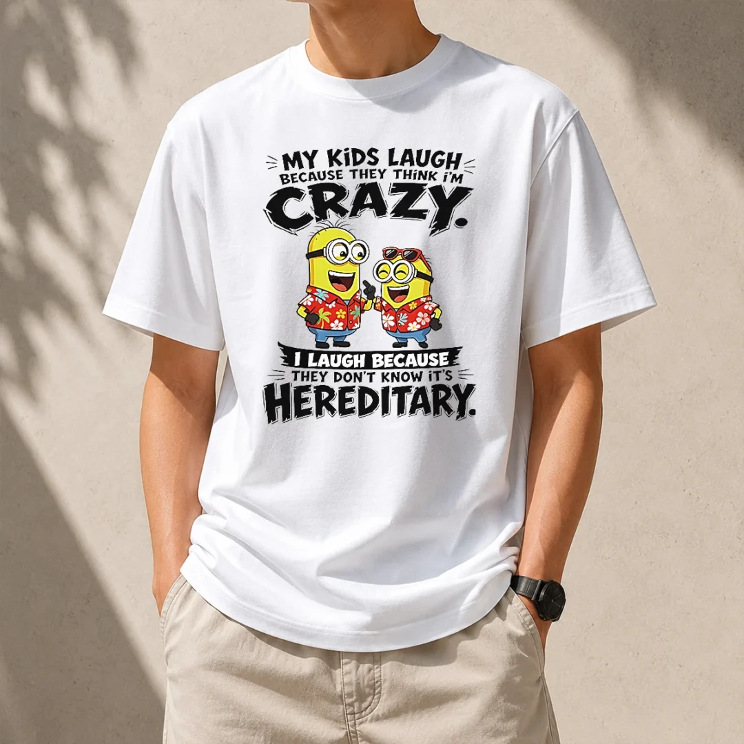 funny-minion-my-kids-laugh-because-they-think-im-crazy-i-laugh-because-they-dont-know-its-heredi-t-shirt-1 Funny Minion My Kids Laugh Because They Think Im Crazy I Laugh Because They Dont Know Its Heredi
