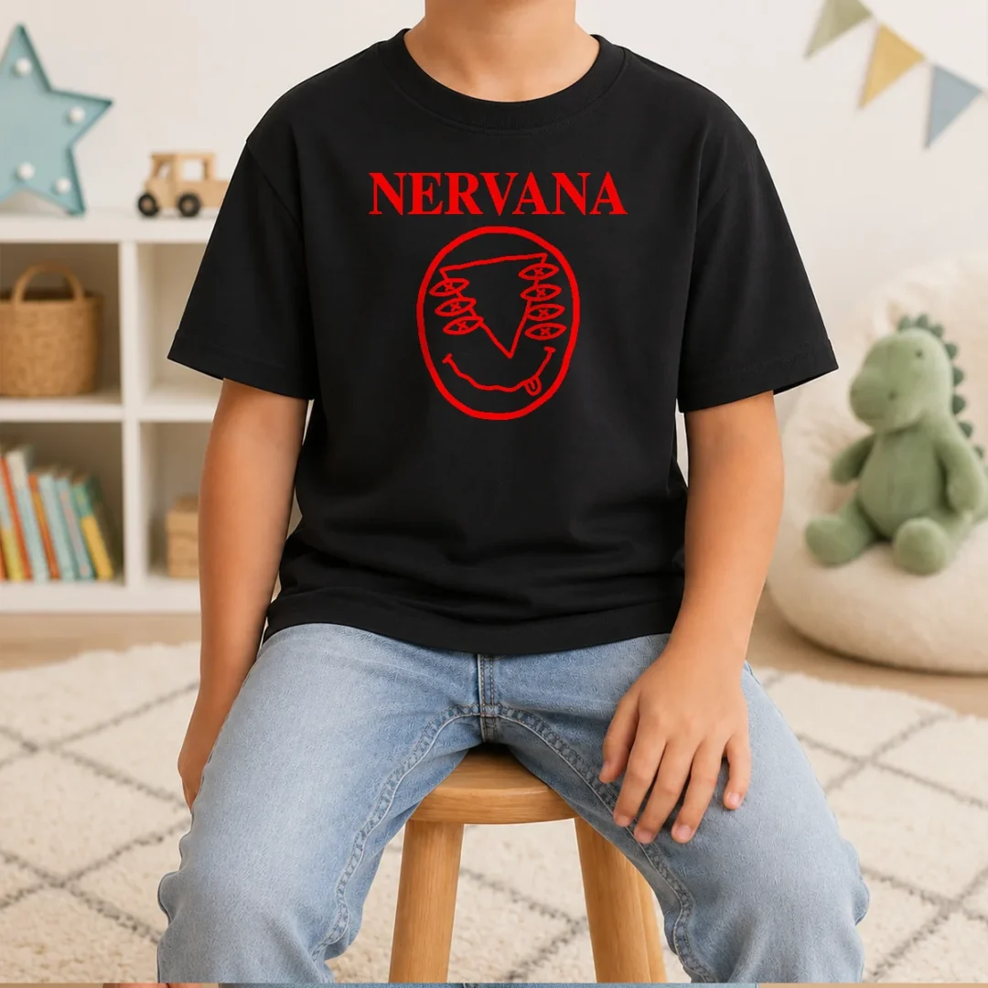 funny-nervana-eyes-and-smiley-face-red-kids-t-shirt Funny Nervana Eyes And Smiley Face Red Kids T-Shirt