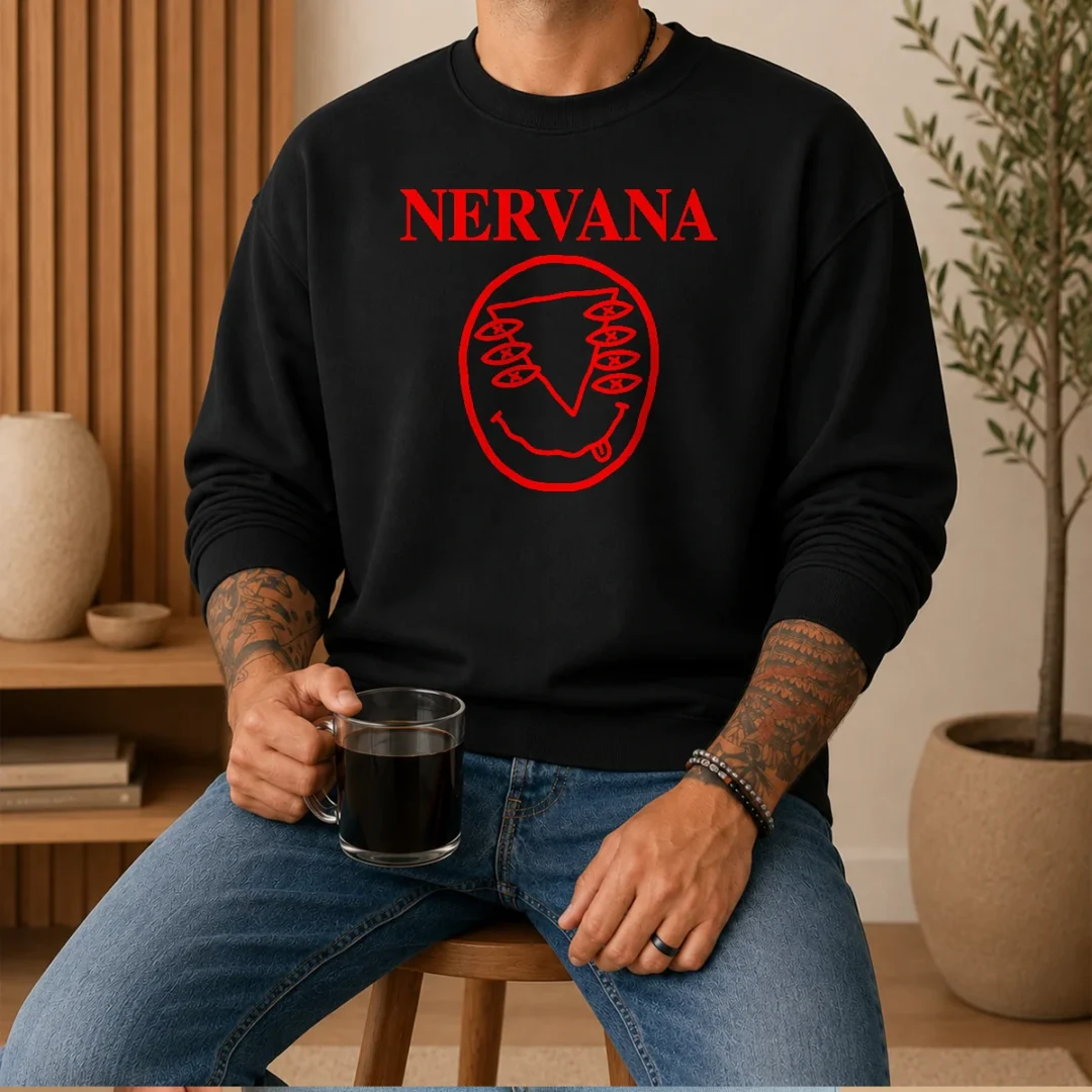 funny-nervana-eyes-and-smiley-face-red-sweater Funny Nervana Eyes And Smiley Face Red Sweater