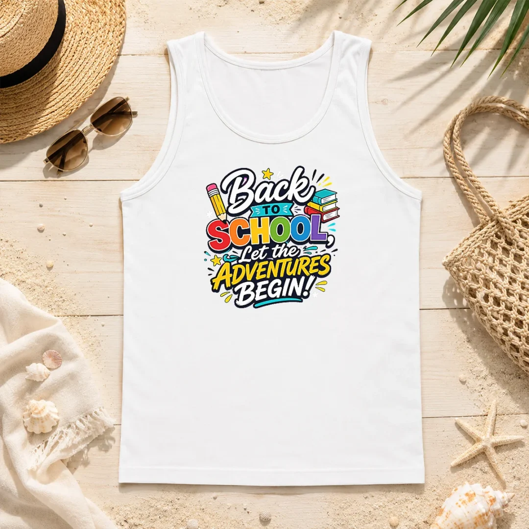Funny Nice Back To School Adventures Typography Tank Top Funny Nice Back To School Adventures Typography Tank Top