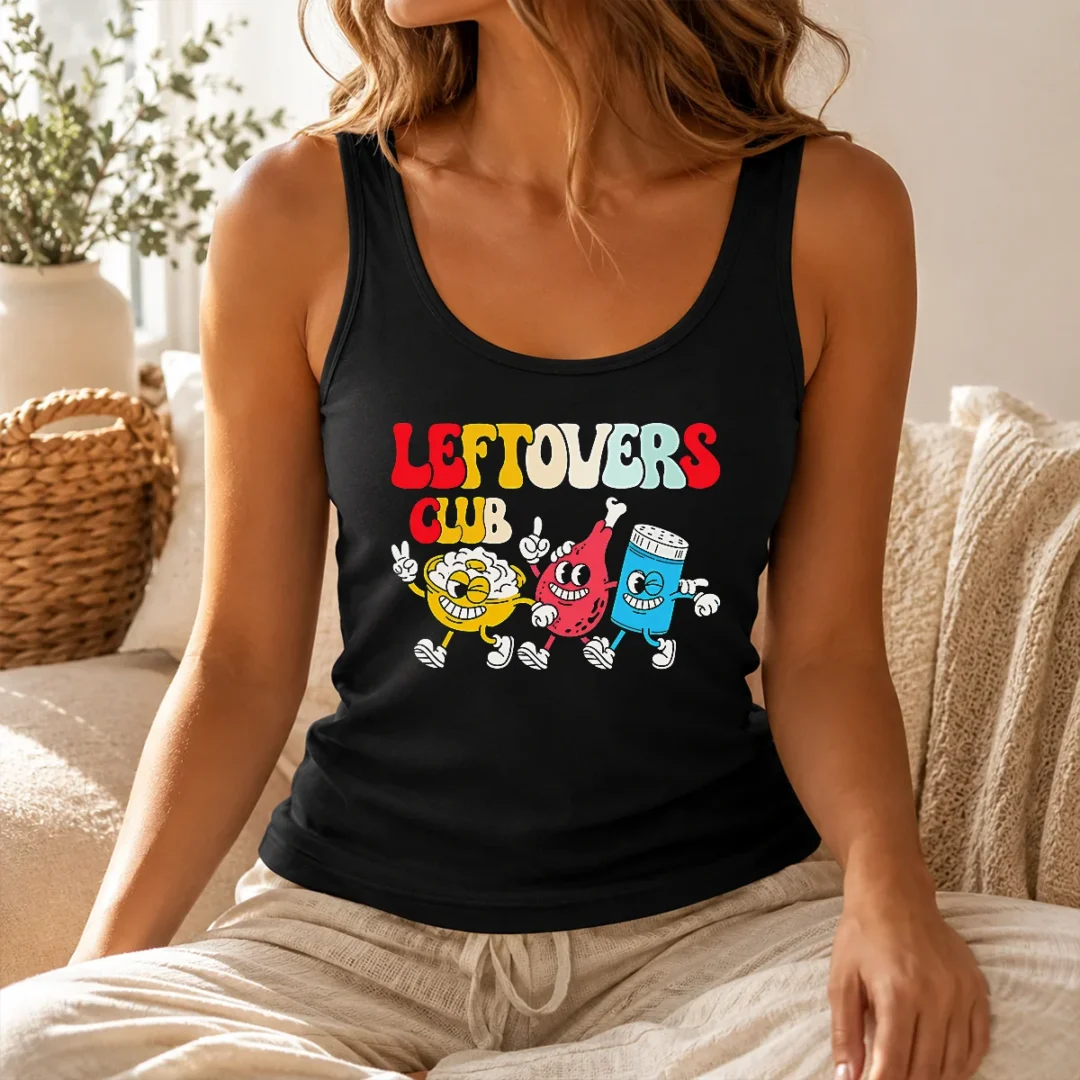 Funny Nice Leftovers Club Fun Foodie Tank Top Funny Nice Leftovers Club Fun Foodie Tank Top