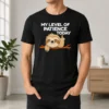 Funny Nice Sloth Middle Finger My Level Of Patience Today Cartoon