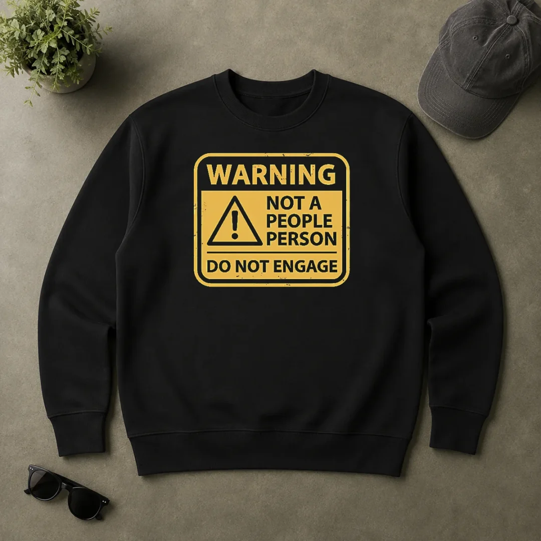 Funny Nice Warning Not A People Person Sweater Funny Nice Warning Not A People Person Sweater