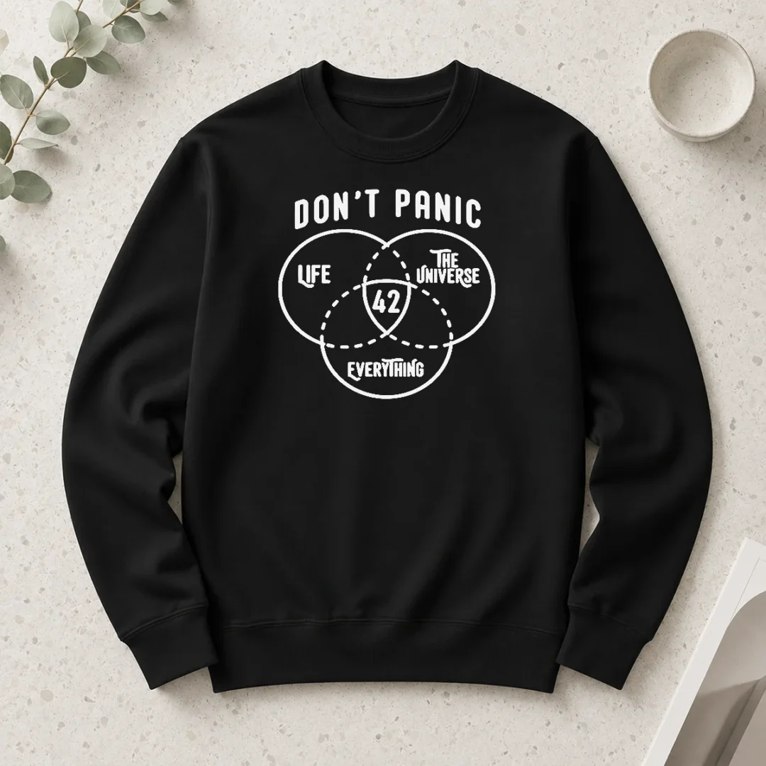 funny-original-don-t-panic-life-the-universe-and-everything-42-long-sleeve-shirt Funny Original Don'T Panic Life The Universe And Everything 42 Long Sleeve Shirt