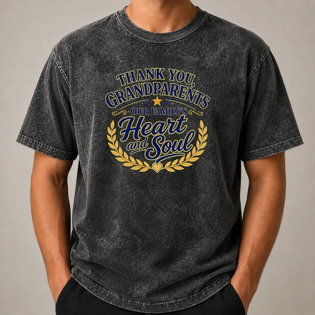Funny Original Grandparents Day Thank You Vector Family Love Washed T Shirt Funny Original Grandparents Day Thank You Vector Family Love Washed T-Shirt