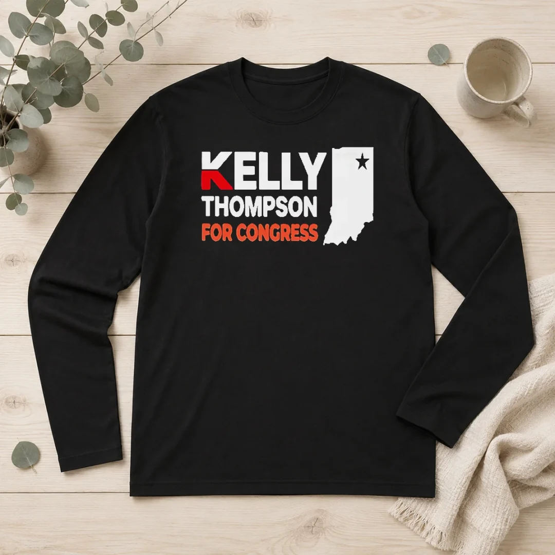 funny-premium-kelly-thompson-for-congress-garment-dyed-long-sleeve-shirt Funny Premium Kelly Thompson For Congress Garment Dyed Long Sleeve Shirt
