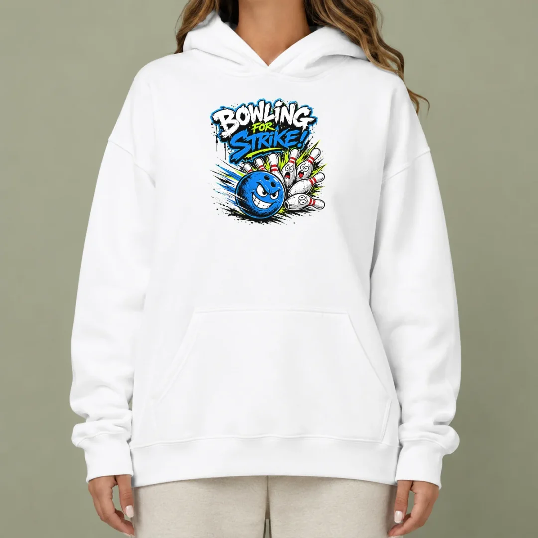 funny-pretty-bowling-for-strike-fun-grunge-streetwear-hoodie Funny Pretty Bowling For Strike Fun Grunge Streetwear hoodie in black with bold graphic print