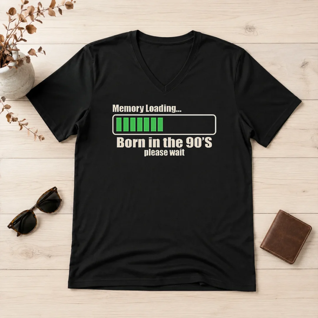 funny-pretty-memory-loading-v-neck-shirt Funny Pretty Memory Loading V-Neck Shirt