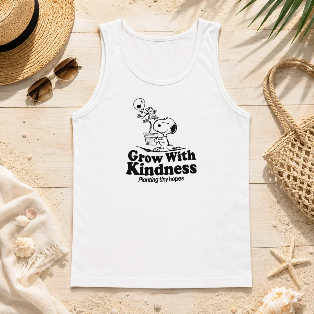 Funny Pretty Snoopy Grow With Kindness Planting Tiny Hopes Tank Top Funny Pretty Snoopy Grow With Kindness Planting Tiny Hopes Tank Top