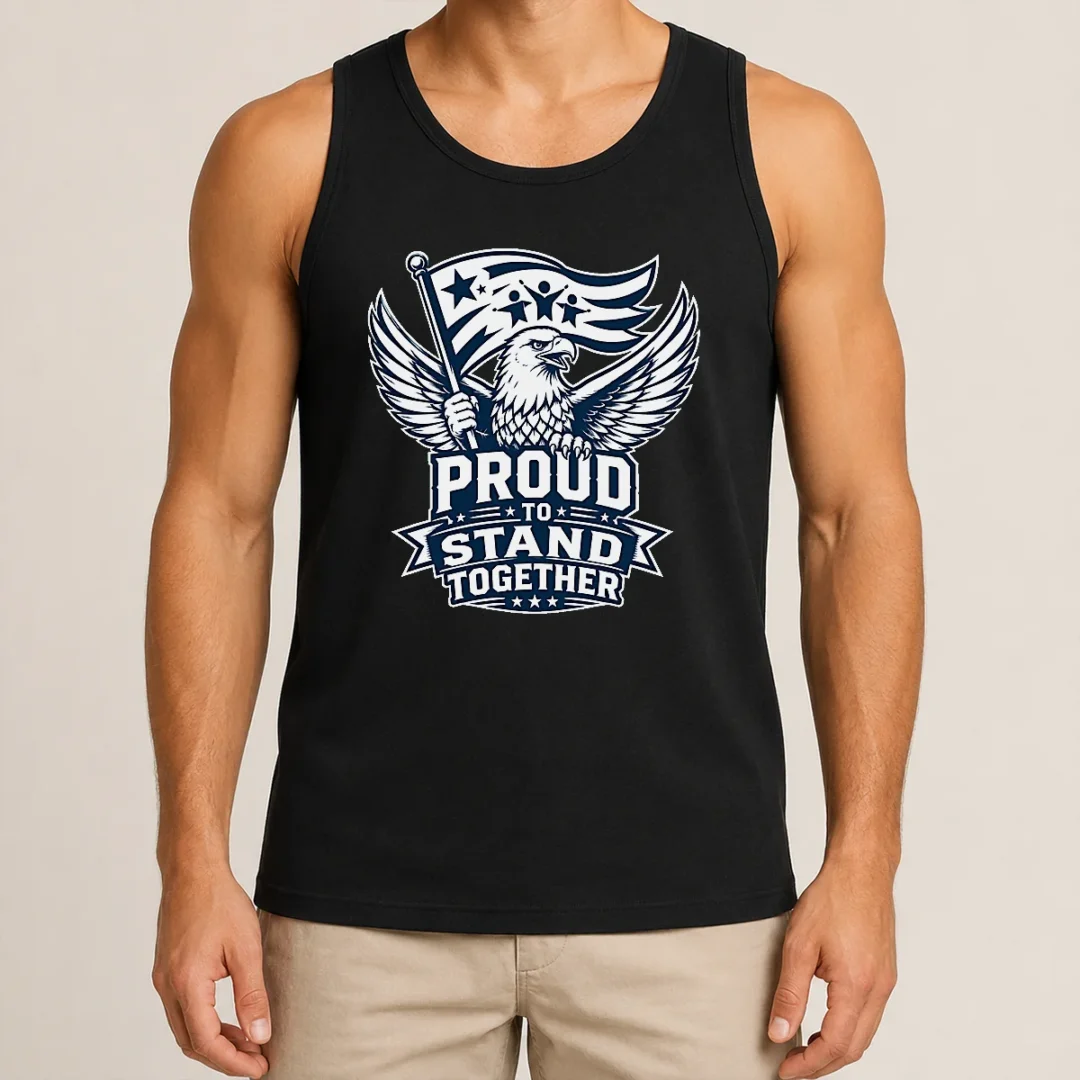 Funny Proud To Stand Together Eagle Line Art Tank Top Funny Proud To Stand Together Eagle Line Art Tank Top