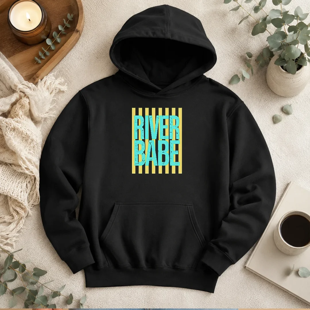 funny-river-babe-retro-stripes-sunshine-hoodie Funny River Babe Retro Stripes Sunshine Hoodie