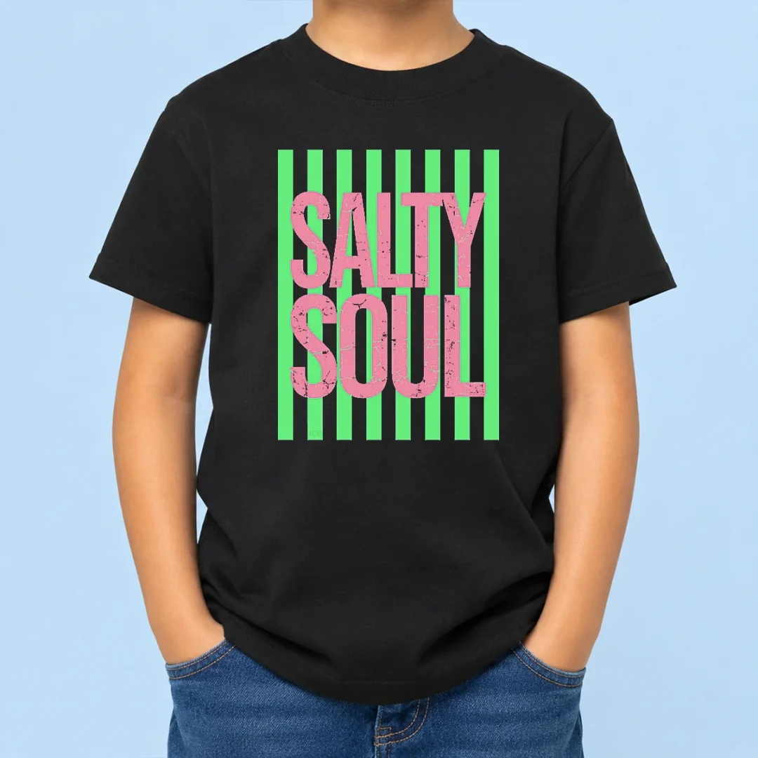 funny-salty-soul-retro-stripes-sunshine-kids-t-shirt Funny Salty Soul Retro Stripes Sunshine Kids T-Shirt