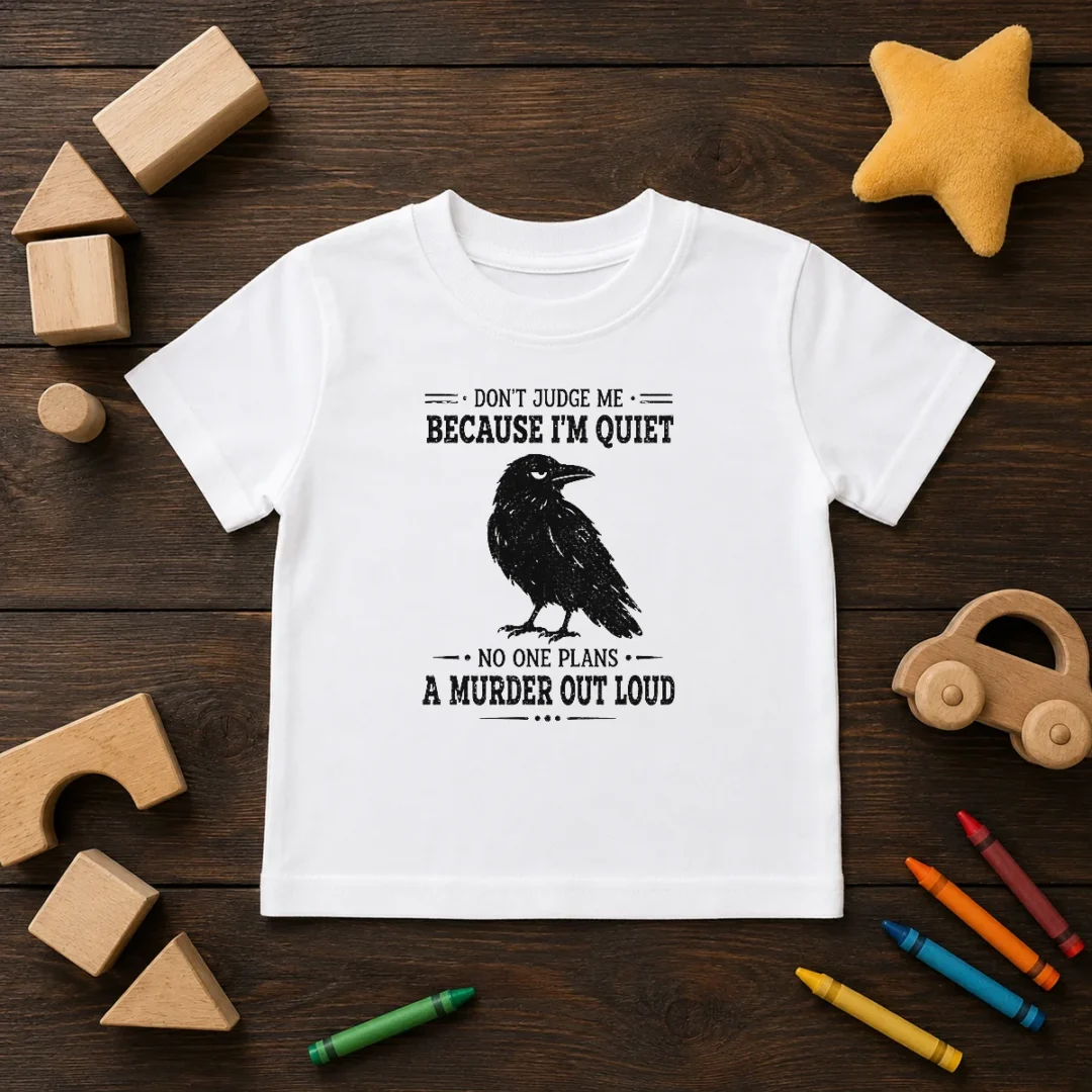 funny-sarcastic-quiet-raven-introvert-dark-humor-geek-kids-t-shirt-1 Funny Sarcastic Quiet Raven Introvert Dark Humor Geek Kids T-Shirt