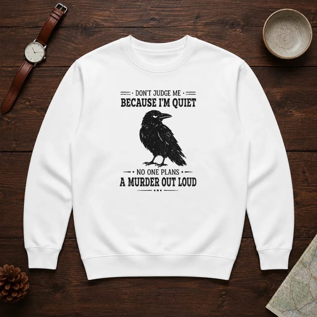 funny-sarcastic-quiet-raven-introvert-dark-humor-geek-sweater-1 Funny Sarcastic Quiet Raven Introvert Dark Humor Geek Sweater