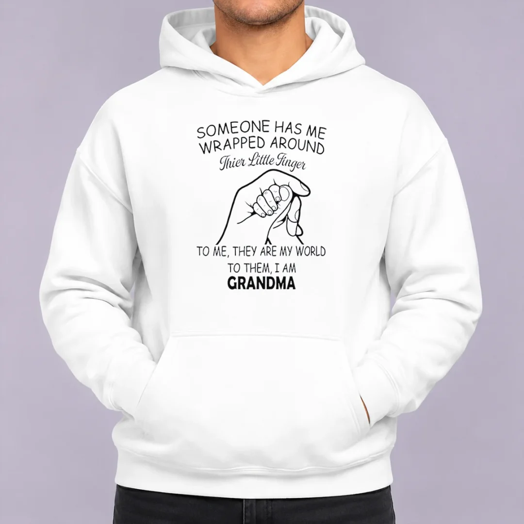funny-someone-has-me-wrapped-around-their-little-finger-grandma-hoodie-1 Funny Someone Has Me Wrapped Around Their Little Finger Grandma Hoodie