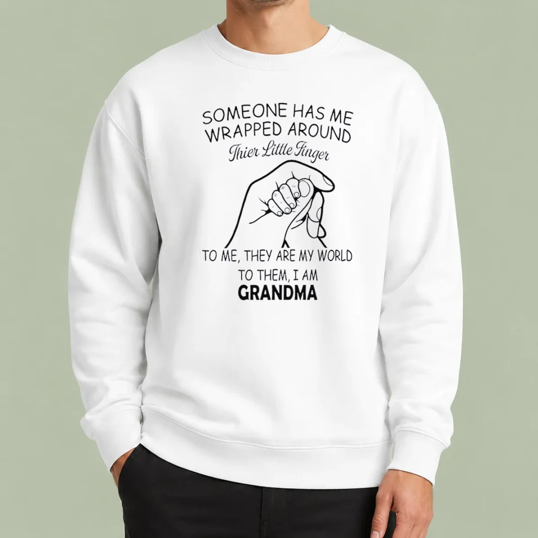 funny-someone-has-me-wrapped-around-their-little-finger-grandma-sweater-1 Funny Someone Has Me Wrapped Around Their Little Finger Grandma Sweater