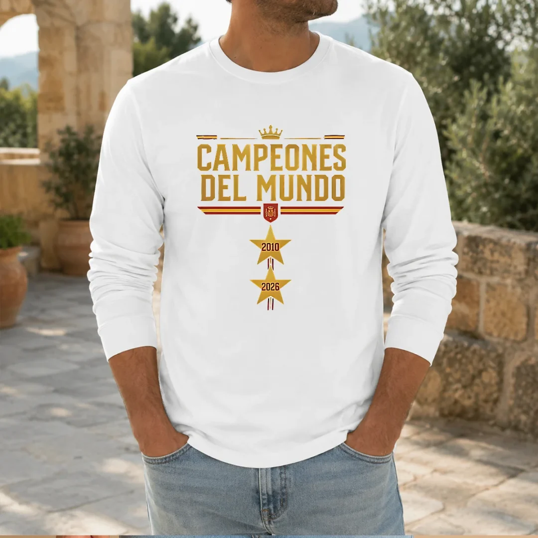 funny-spain-world-champions-2026-2-stars-long-sleeve-shirt Funny Spain World Champions 2026 2 Stars Long Sleeve Shirt