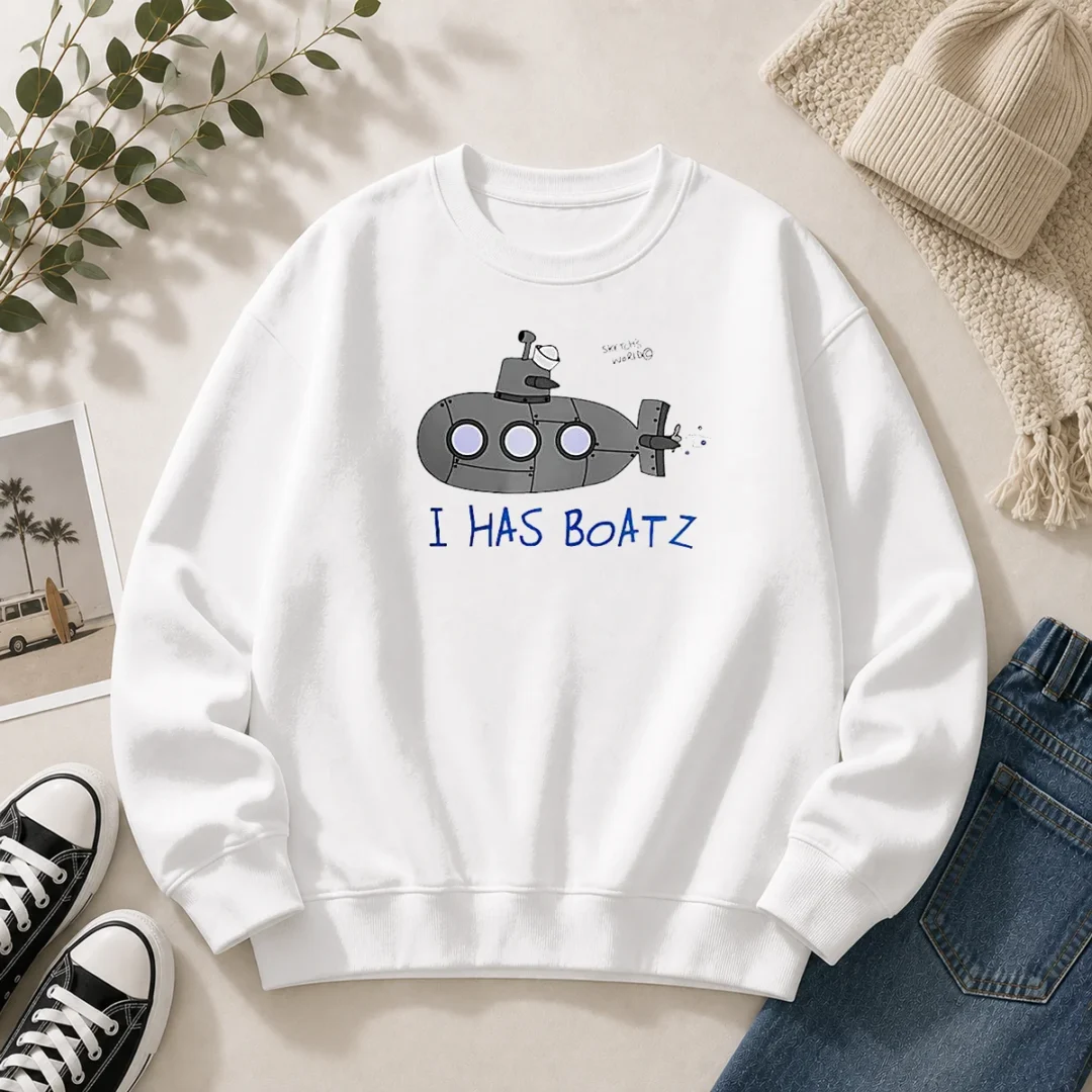 funny-submarine-i-has-boatz-cartoon-meme-sweater Funny Submarine I Has Boatz Cartoon Meme Sweater