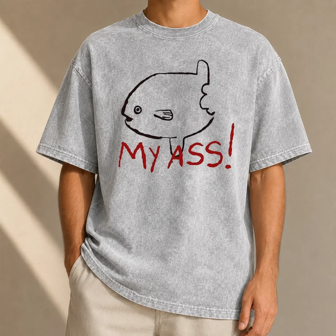 funny-sunfish-ocean-life-humor-my-ass-fish-washed-t-shirt-1 Funny Sunfish Ocean Life Humor My Ass Fish Washed T-Shirt