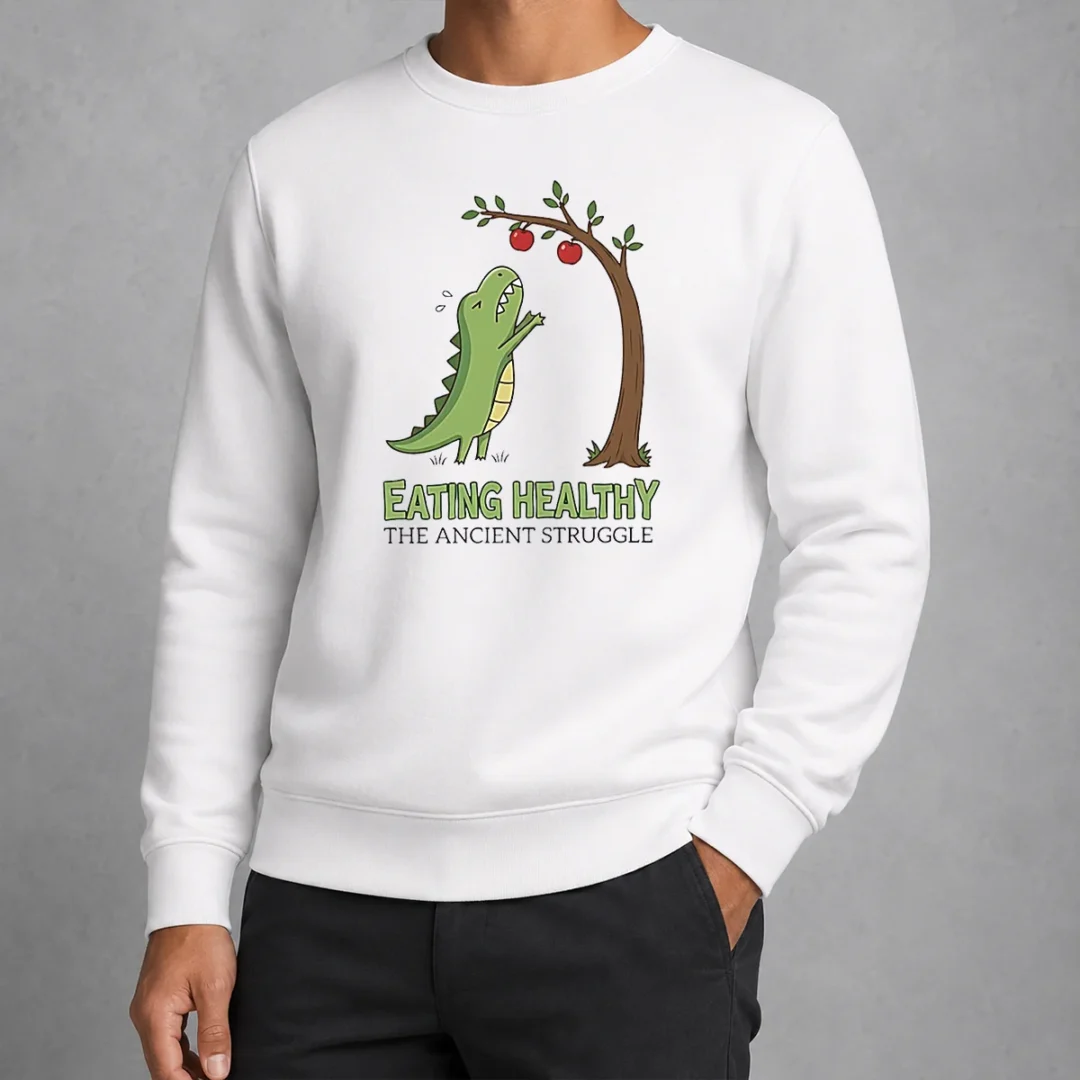 funny-t-rex-eating-healthy-the-ancient-struggle-sweater Funny T Rex Eating Healthy The Ancient Struggle Sweater