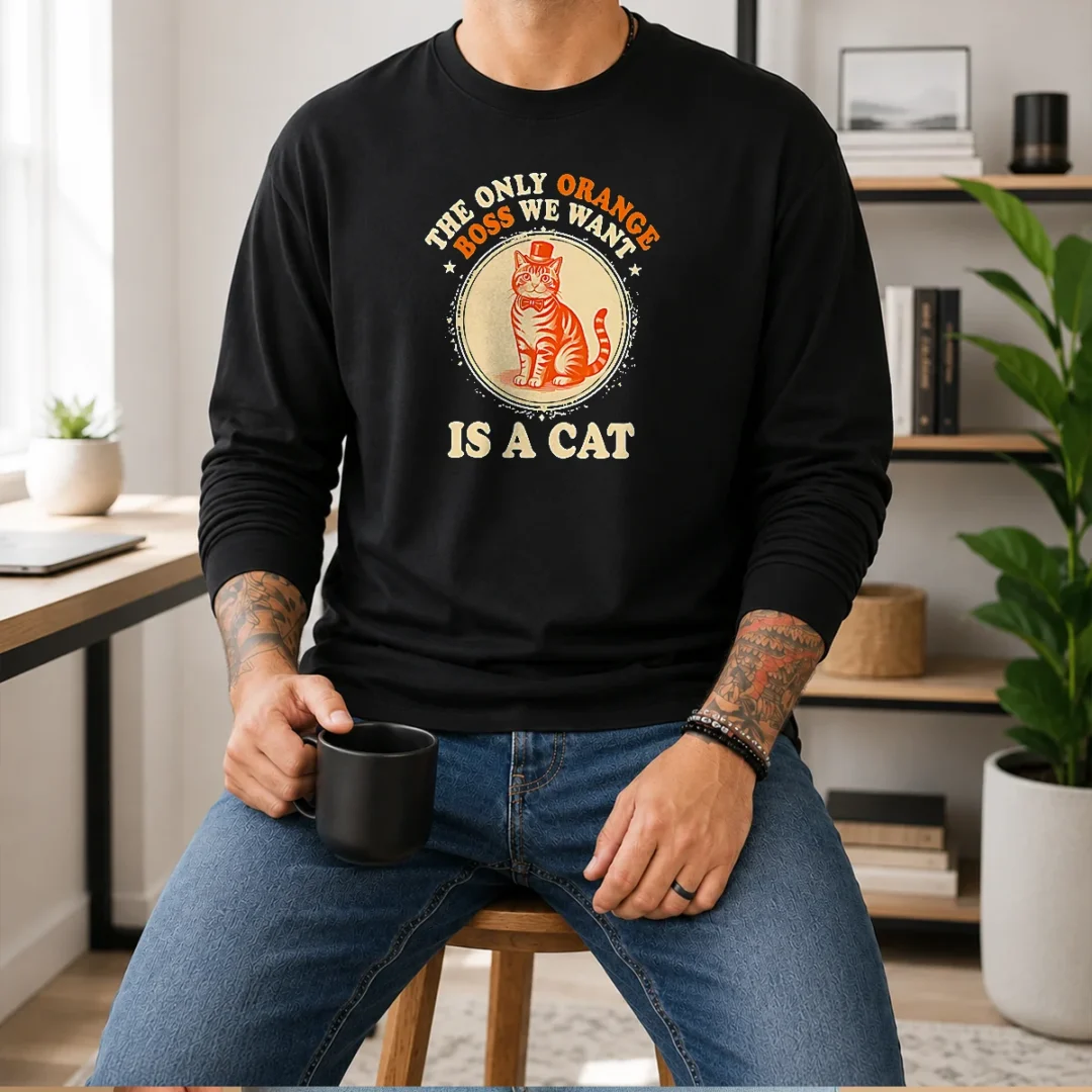 funny-the-only-orange-boss-we-want-is-a-cat-top-hat-cartoon-long-sleeve-shirt Funny The Only Orange Boss We Want Is A Cat Top Hat Cartoon Long Sleeve Shirt