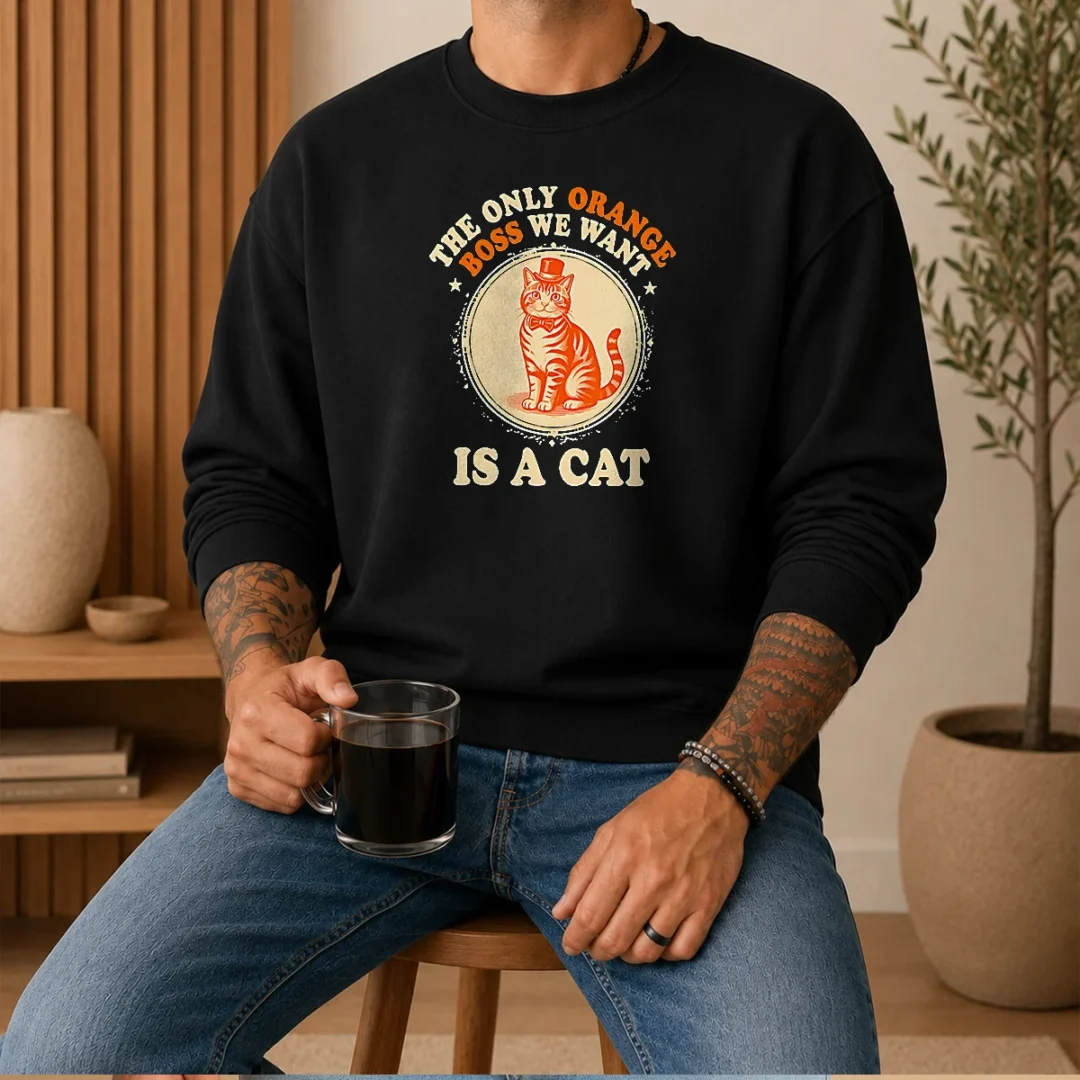 funny-the-only-orange-boss-we-want-is-a-cat-top-hat-cartoon-sweater Funny The Only Orange Boss We Want Is A Cat Top Hat Cartoon Sweater