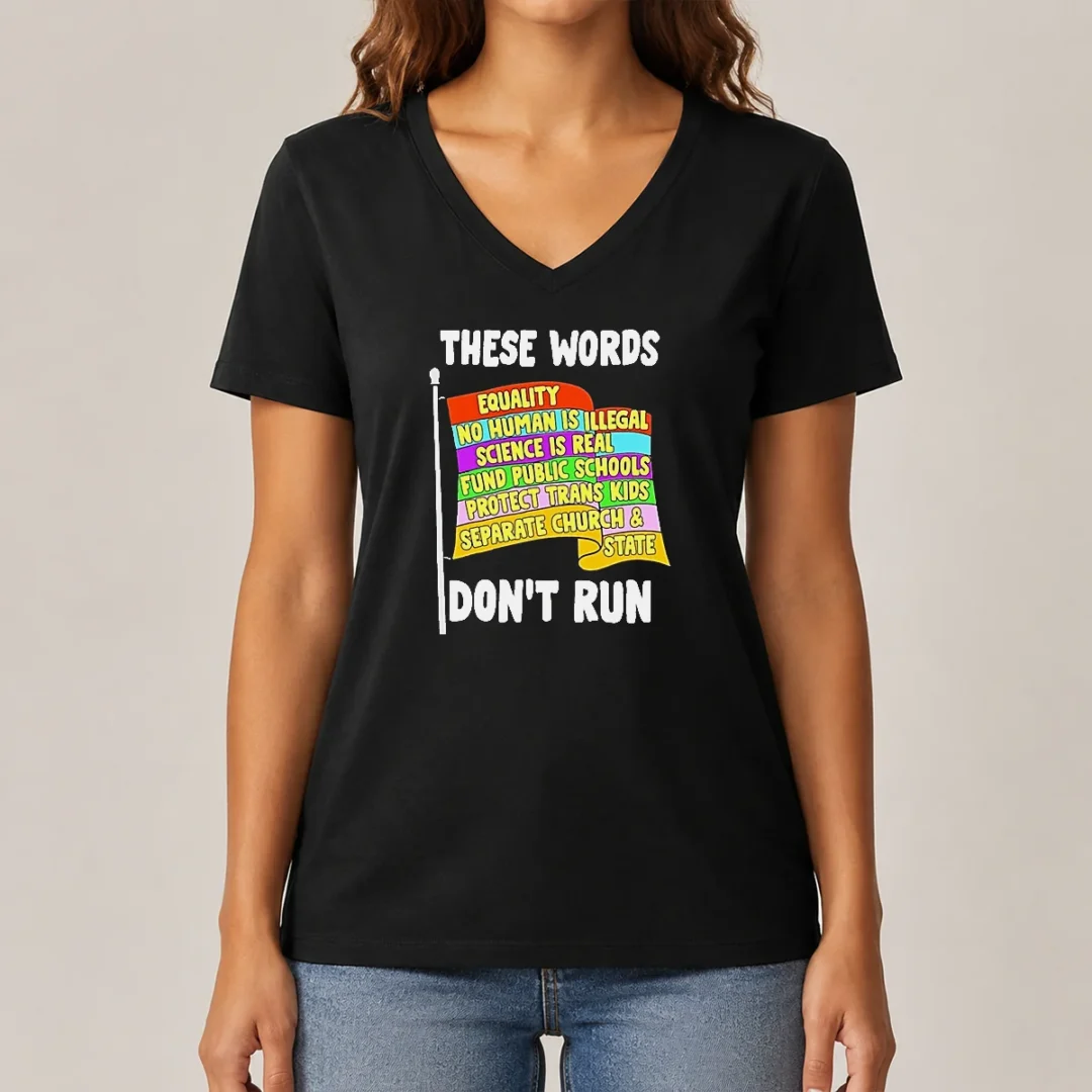 funny-these-words-equality-no-human-is-illegal-science-is-real-fund-public-schools-v-neck-shirt Funny These Words Equality No Human Is Illegal Science Is Real Fund Public Schools V Neck Shirt in charcoal gray, short sleeve