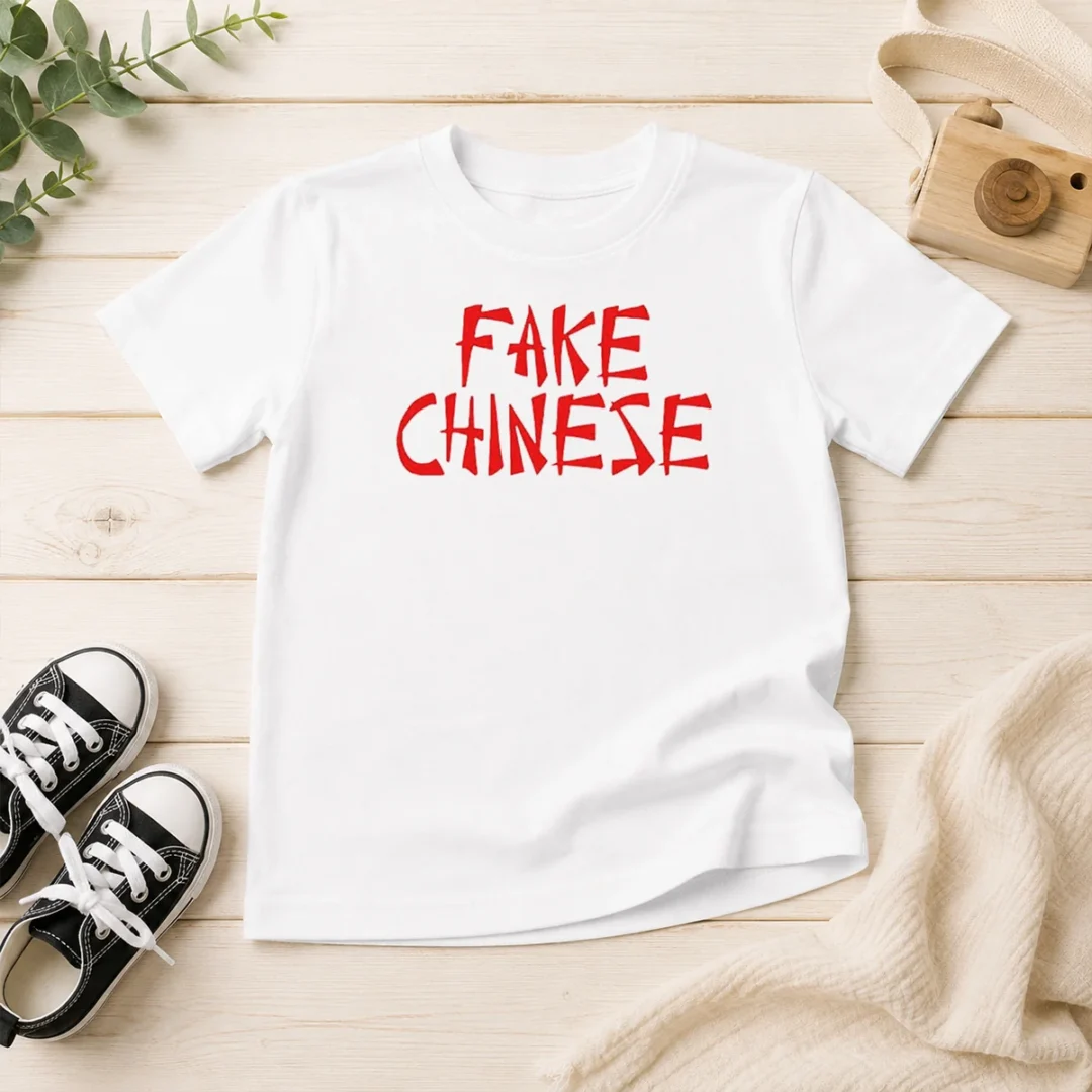 funny-top-fake-chinese-typography-statement-expression-parody-kids-t-shirt Funny Top Fake Chinese Typography Statement Expression Parody Kids T-Shirt