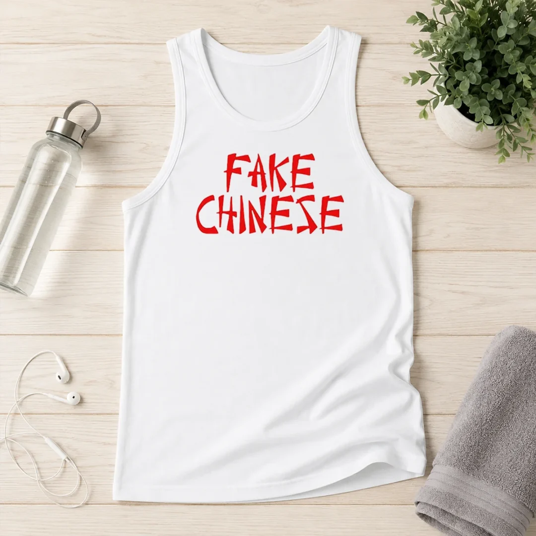 funny-top-fake-chinese-typography-statement-expression-parody-tank-top Funny Top Fake Chinese Typography Statement Expression Parody Tank Top