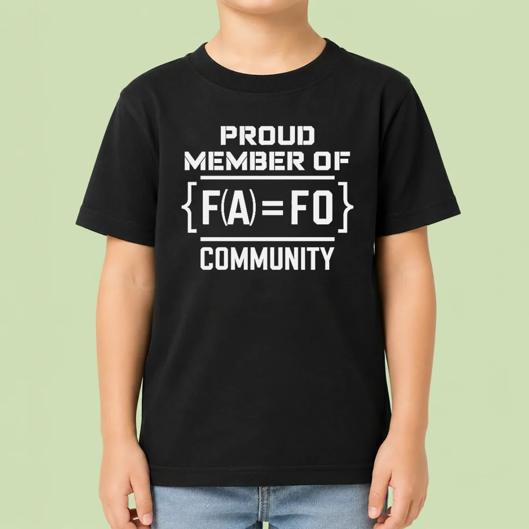 funny-top-proud-member-of-fafo-community-geek-kids-t-shirt Funny Top Proud Member Of FAFO Community Geek Kids T Shirt in blue, short-sleeve cotton tee for children