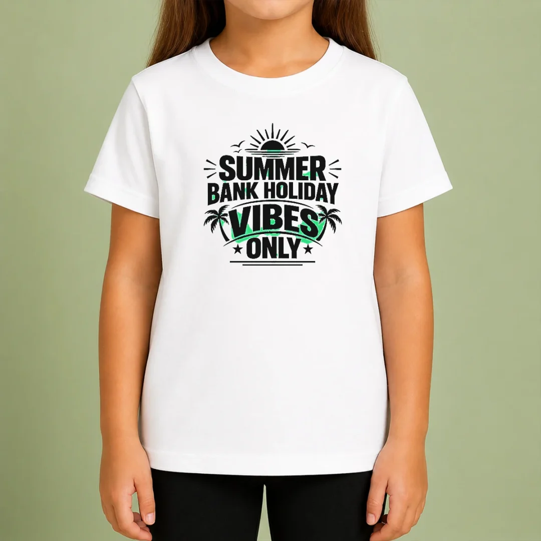 funny-top-summer-bank-holiday-vibes-minimalist-uk-celebratio-kids-t-shirt Funny Top Summer Bank Holiday Vibes Minimalist UK Celebratio Kids T-Shirt