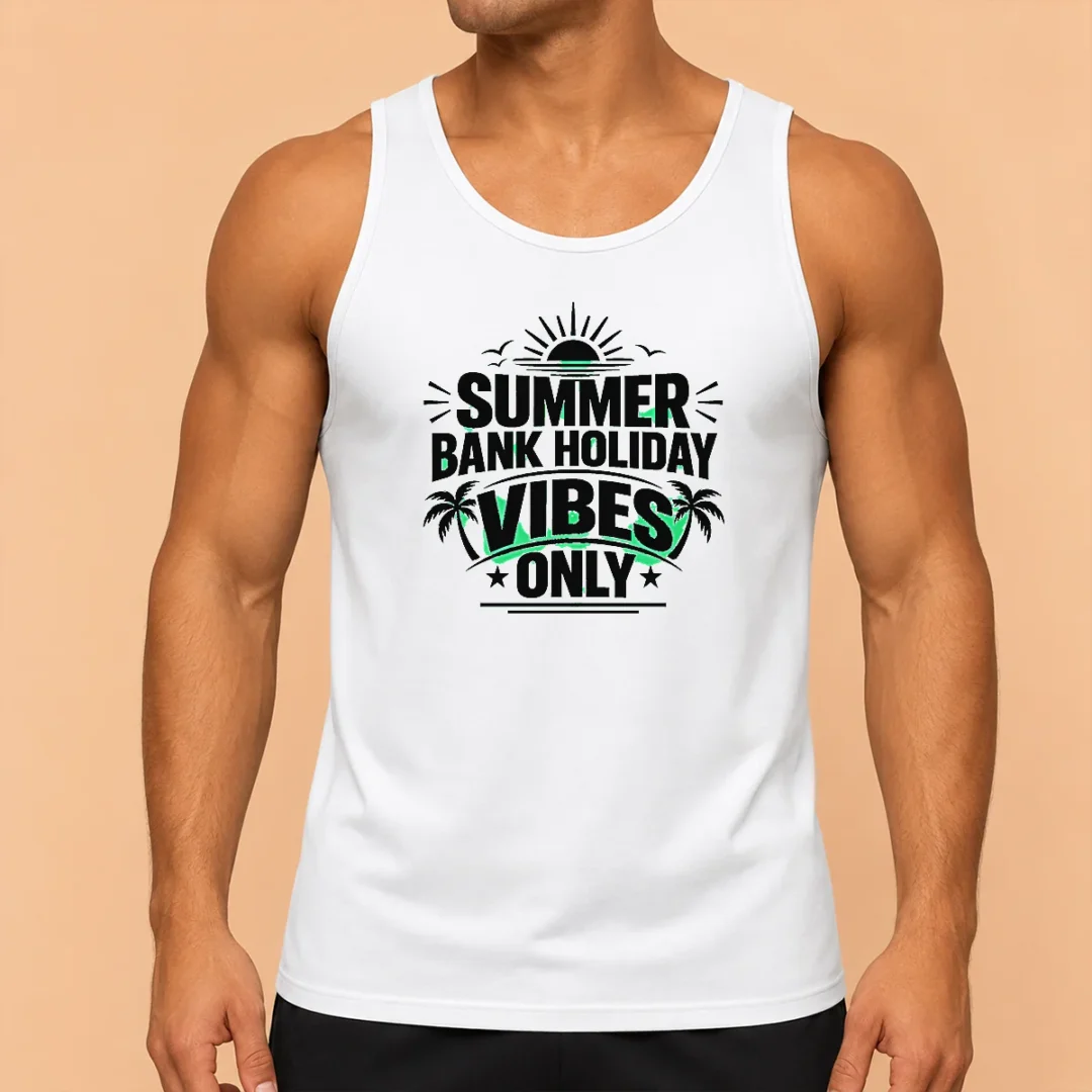 funny-top-summer-bank-holiday-vibes-minimalist-uk-celebratio-tank-top Funny Top Summer Bank Holiday Vibes Minimalist UK Celebratio Tank Top