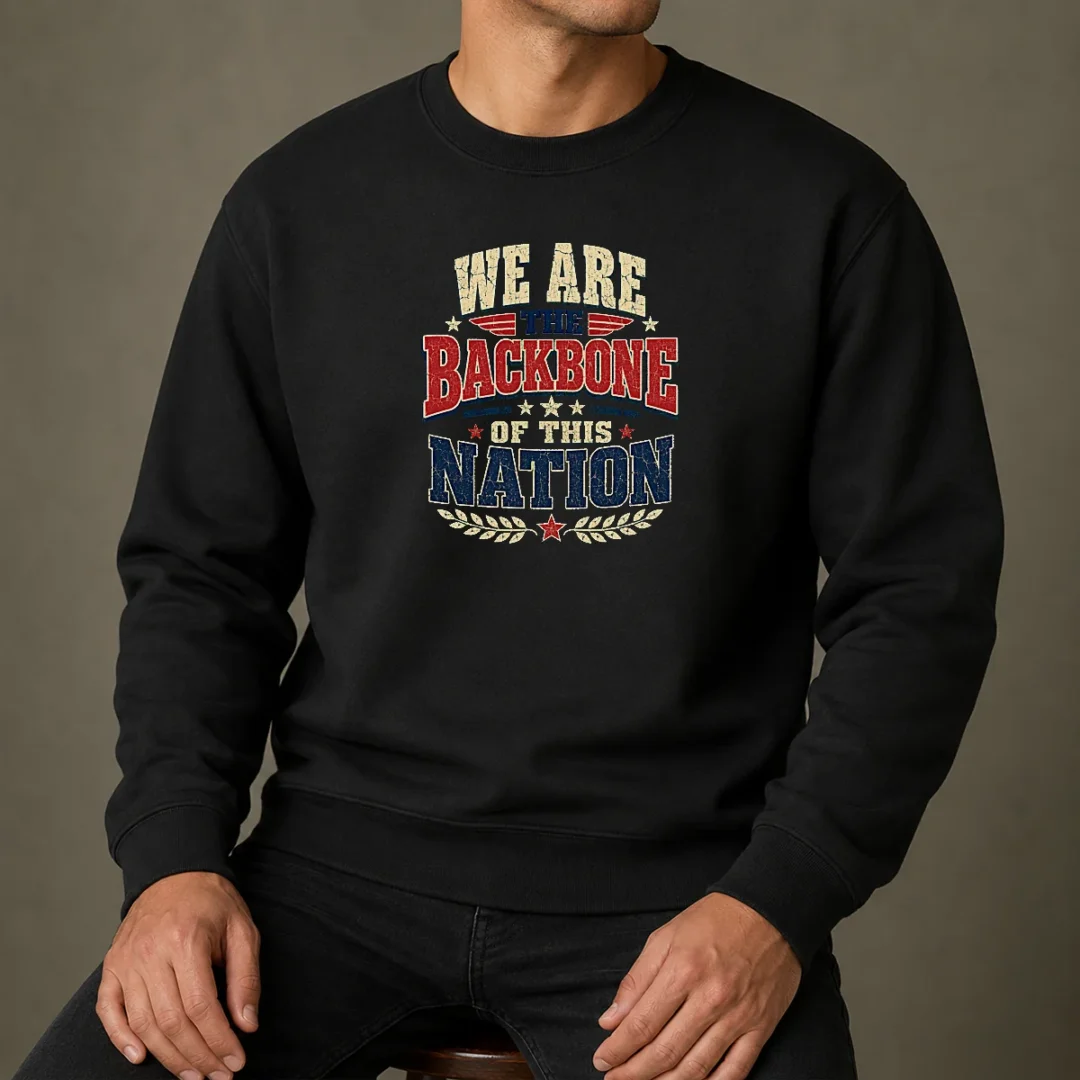 funny-we-are-the-backbone-of-this-nation-retro-distressed-sweater Funny We Are The Backbone Of This Nation Retro Distressed Sweater