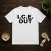Funny Wendy Ortiz ICE Out t shirt in black, short sleeve casual cotton tee with graphic print