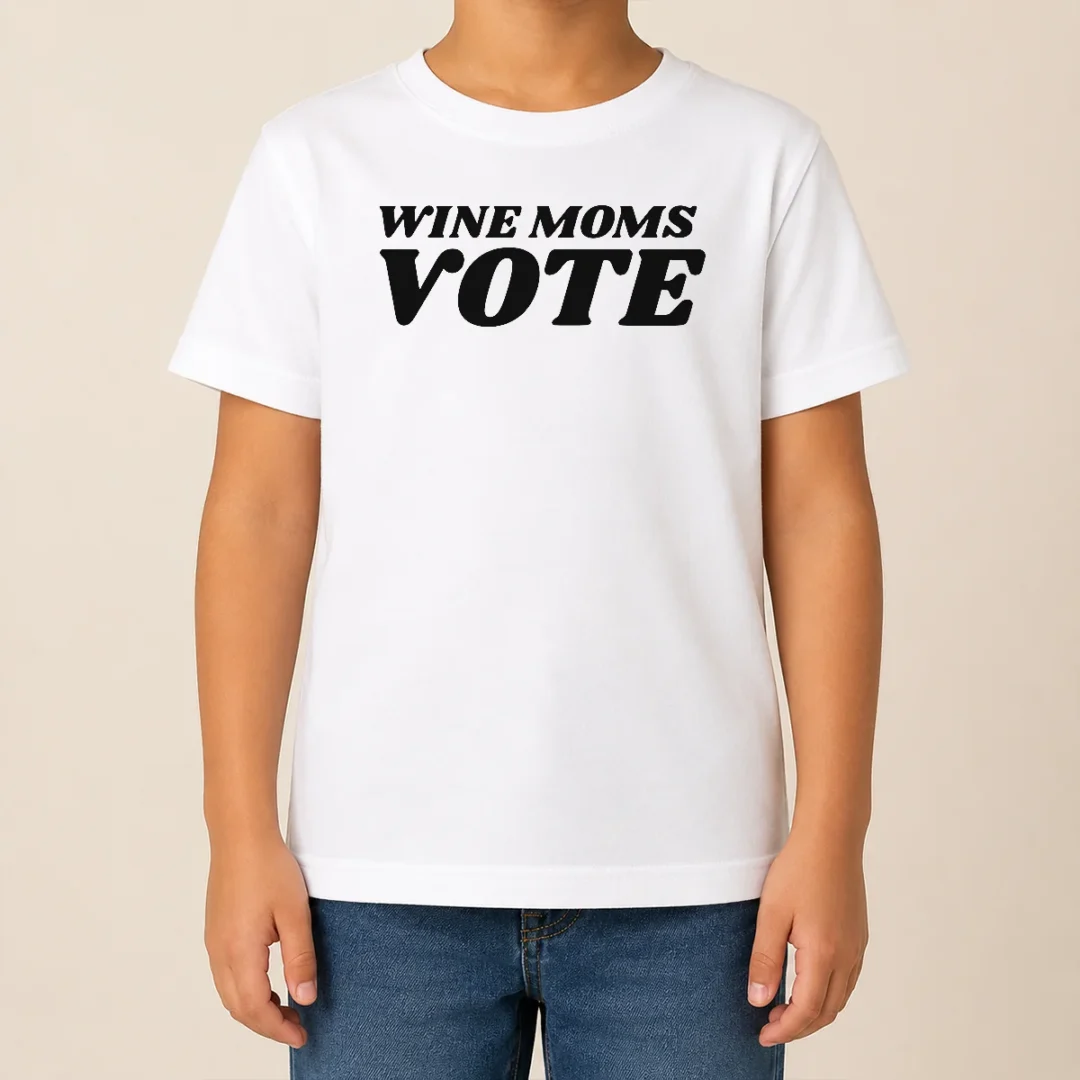Funny Wine Moms Vote Kids T Shirt Funny Wine Moms Vote Kids T-Shirt