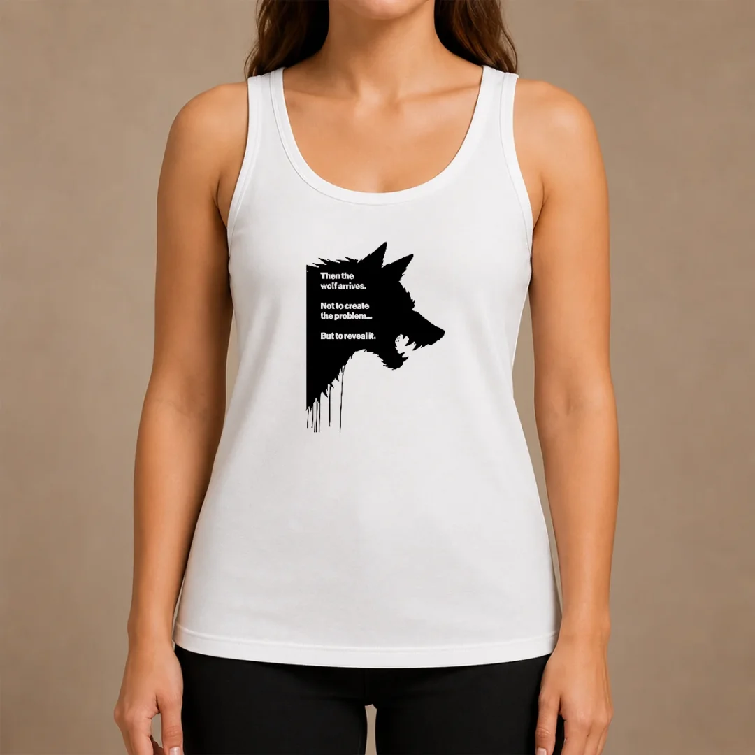 Funny Wolf Then The Wolf Arrives Not To Create The Problem But To Reveal It Tank Top Funny Wolf Then The Wolf Arrives Not To Create The Problem But To Reveal It Tank Top